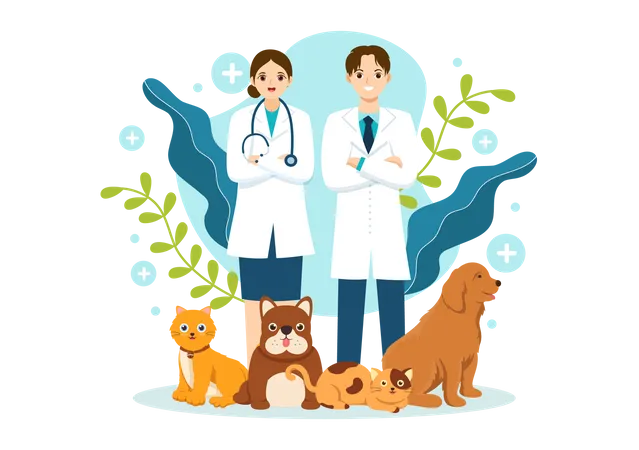 Pets Veterinary Clinic  Illustration