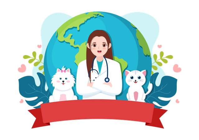 Pets Veterinary  Illustration