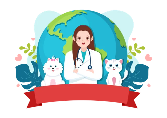 Pets Veterinary  Illustration