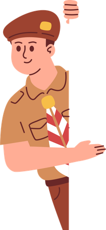 Pfadfinder, spähen  Illustration