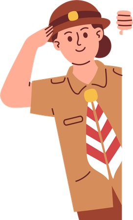 Pfadfinder, spähen  Illustration