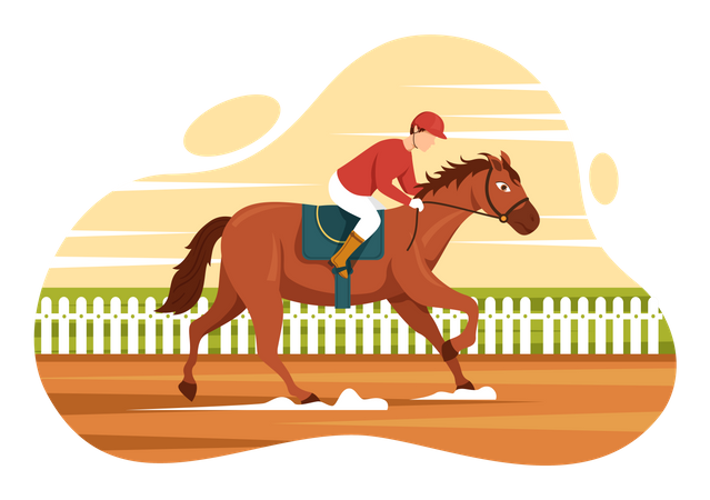 Pferderennen  Illustration