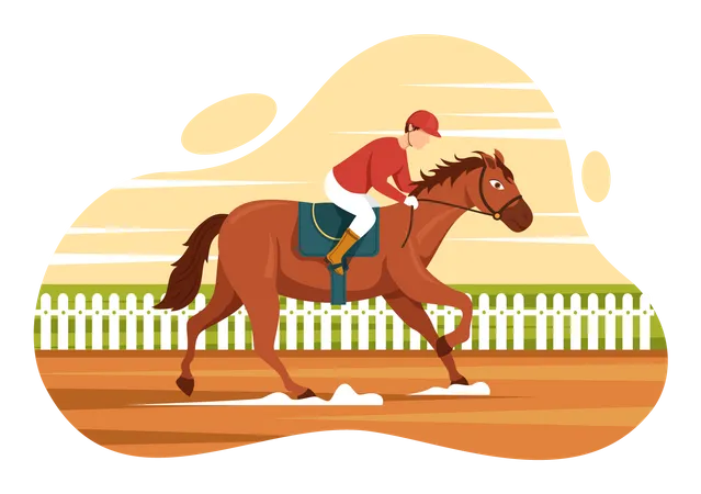 Pferderennen  Illustration