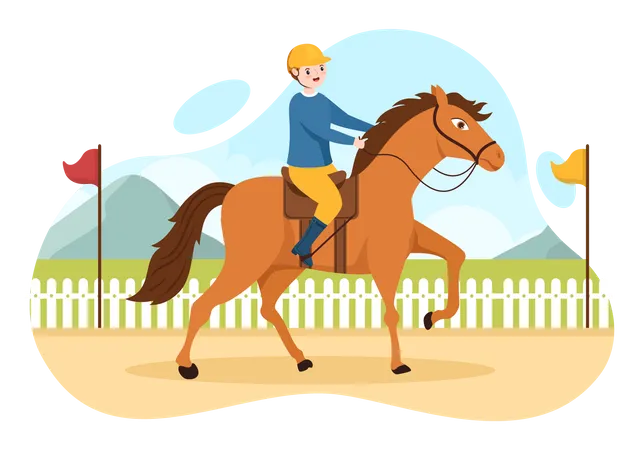 Pferdetraining  Illustration