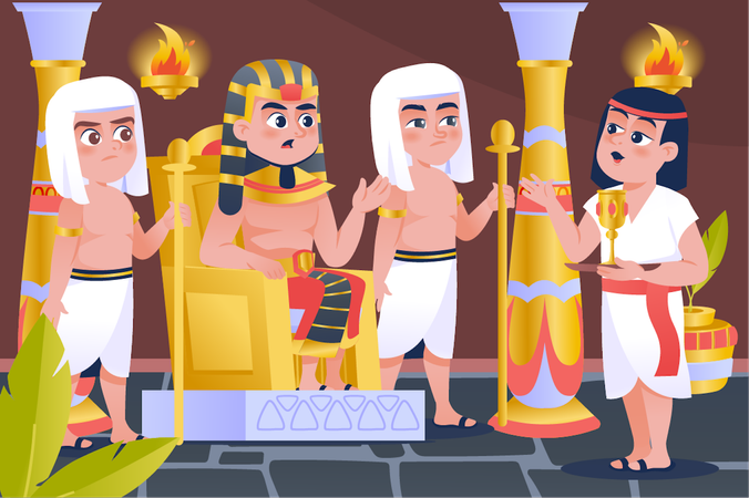 Pharaoh and  dreams  Illustration