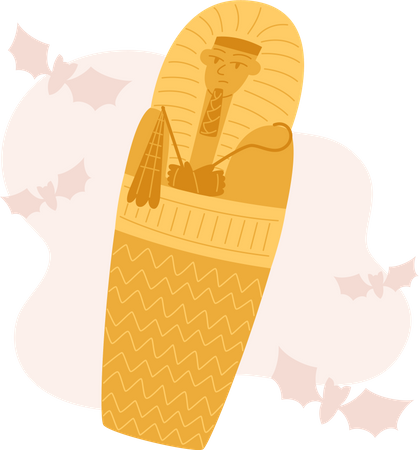 Pharaoh sarcophagus  Illustration