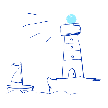 Le phare montre le chemin  Illustration