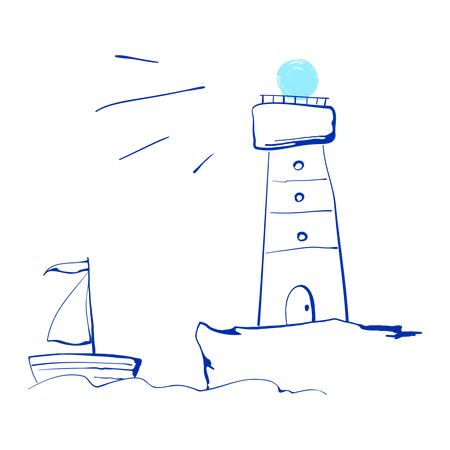 Le phare montre le chemin  Illustration