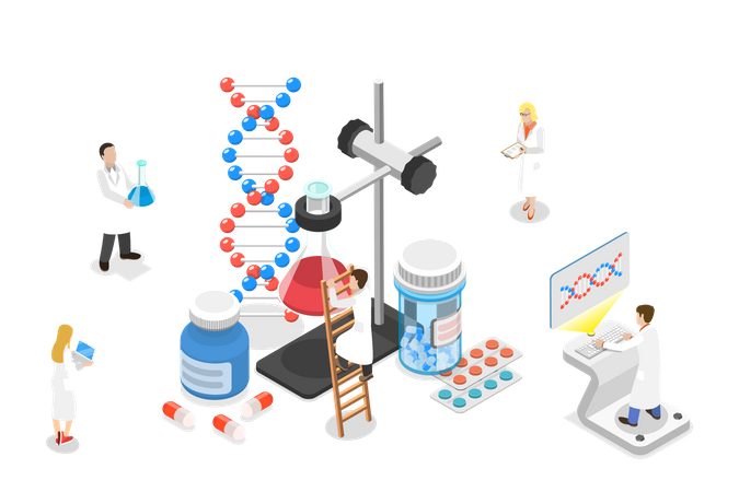 Pharmaceutical Engineering and Drug Development  Illustration