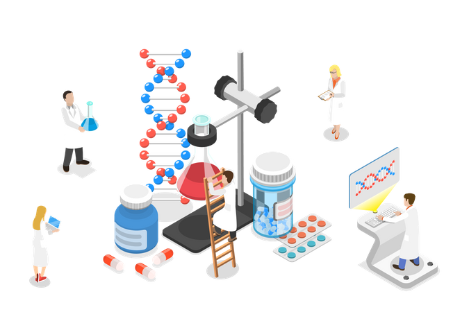 Pharmaceutical Engineering and Drug Development  Illustration