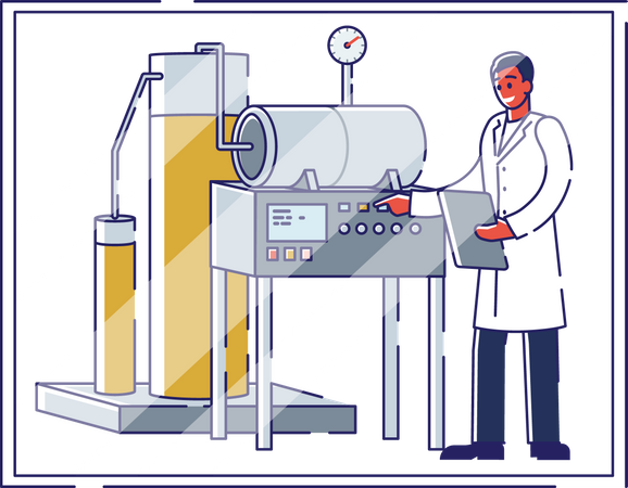 Pharmaceutical manufacturing unit Illustration