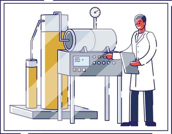 Pharmaceutical manufacturing unit Illustration
