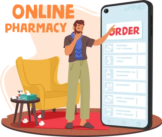 Pharmacie en ligne  Illustration