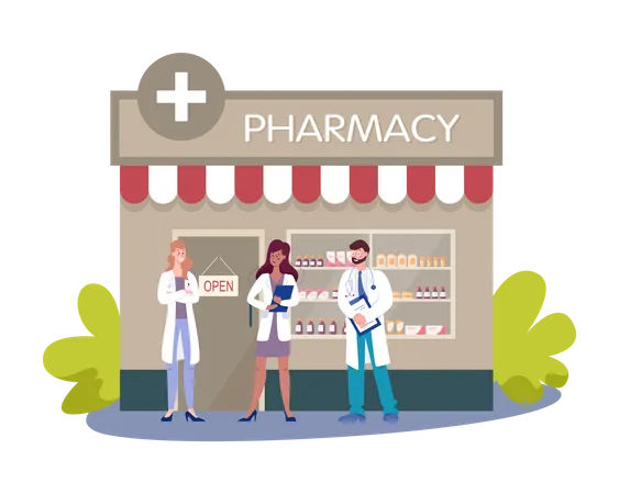 Pharmacy building  Illustration