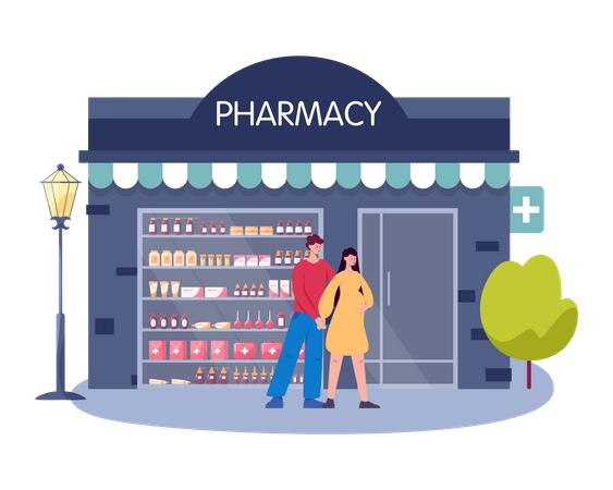 Pharmacy building  Illustration