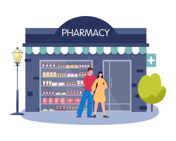 Pharmacy building  Illustration