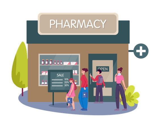 Pharmacy building  Illustration