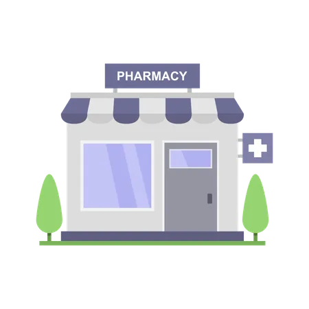 Pharmacy Building  Illustration