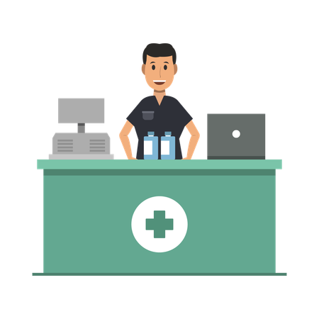 Pharmacy Counter  Illustration