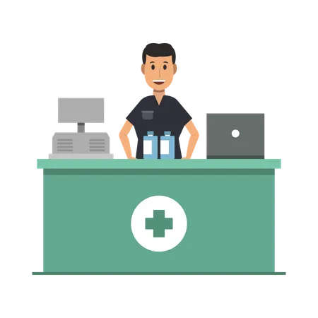 Pharmacy Counter  Illustration