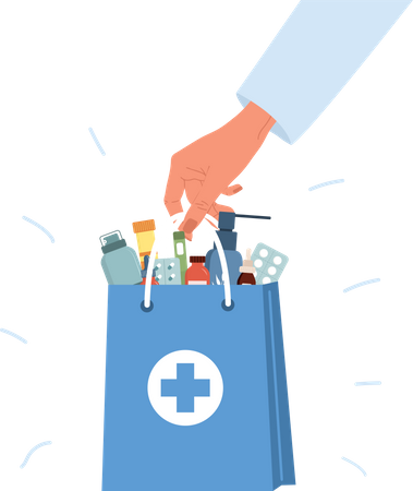 Pharmacy Delivery service Illustration