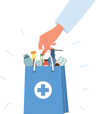 Pharmacy Delivery service Illustration