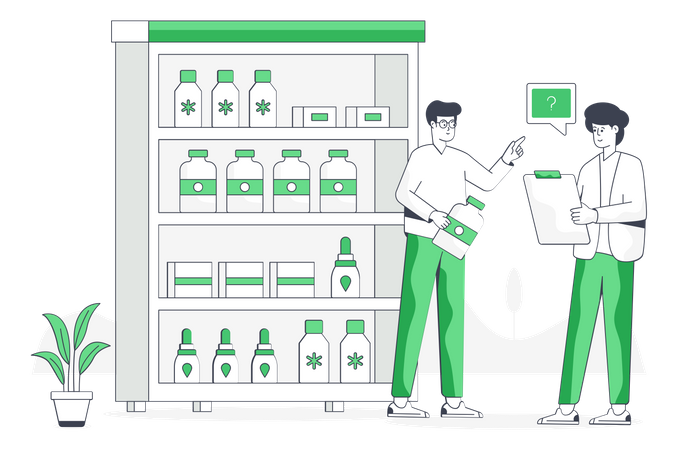 Pharmacy Rack Illustration