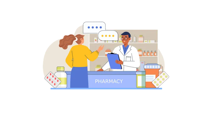 Pharmacy shop Illustration