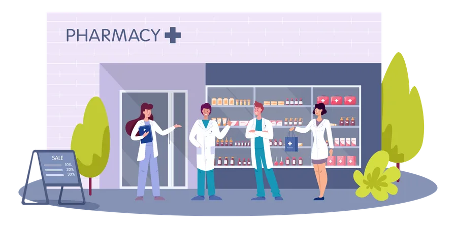 Pharmacy Shop  Illustration