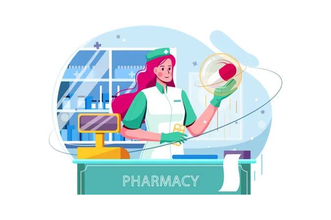 Pharmacy store Illustration