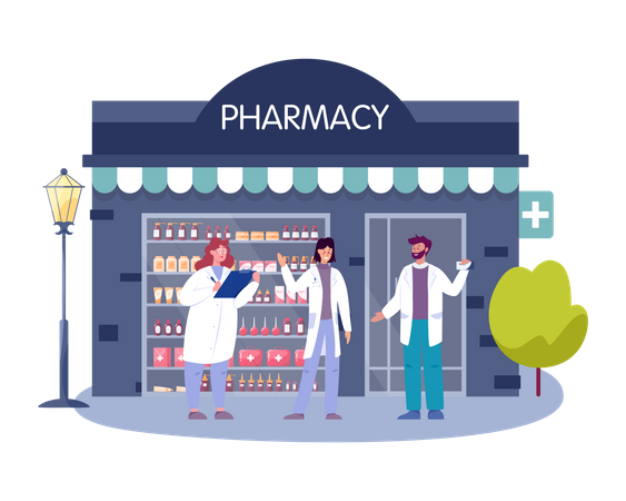 Pharmacy Store  Illustration