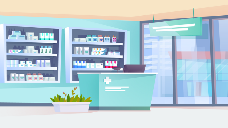 Pharmacy Store Illustration
