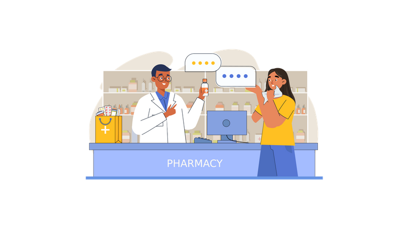 Pharmacy store Illustration