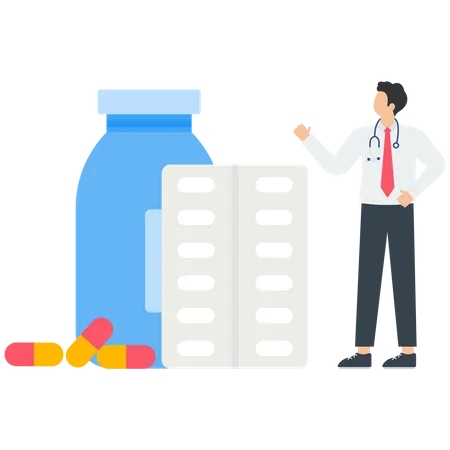 Pharmacy store and online medicine Illustration