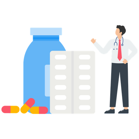 Pharmacy store and online medicine  Illustration