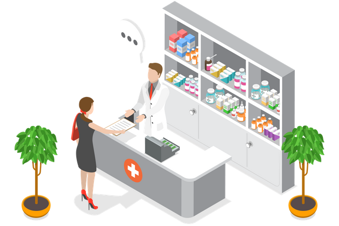 Pharmacy Store  Illustration