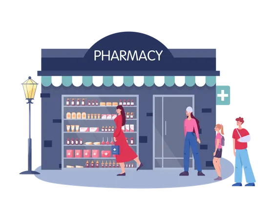 Pharmacy Store  Illustration