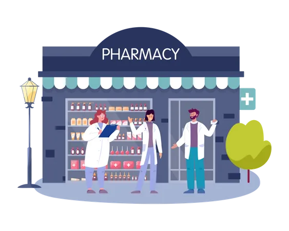 Pharmacy Store  Illustration