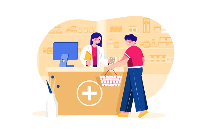 Pharmacy Store  Illustration