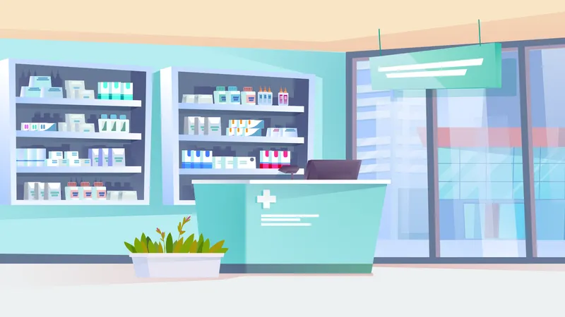 Pharmacy Store  Illustration