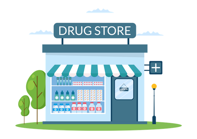 Pharmacy Store  Illustration