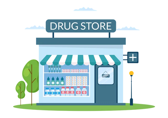 Pharmacy Store  Illustration