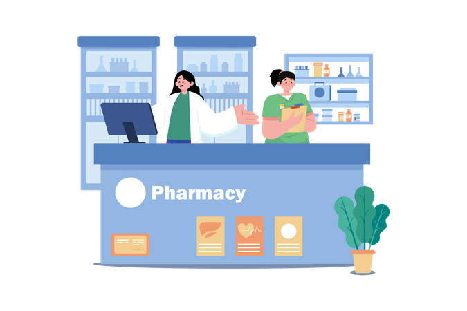 Pharmacy Store  Illustration