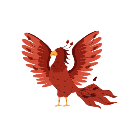 Oiseau de feu phénix  Illustration