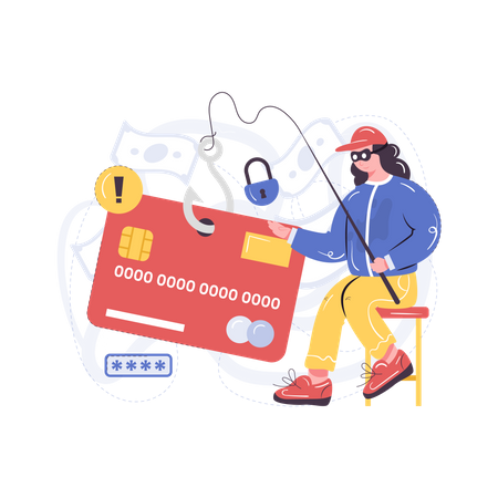 Phishing Banking Information  Illustration