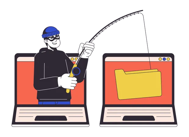 Phishing confidential information  Illustration