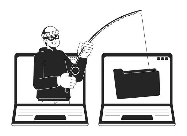 Phishing confidential information  Illustration