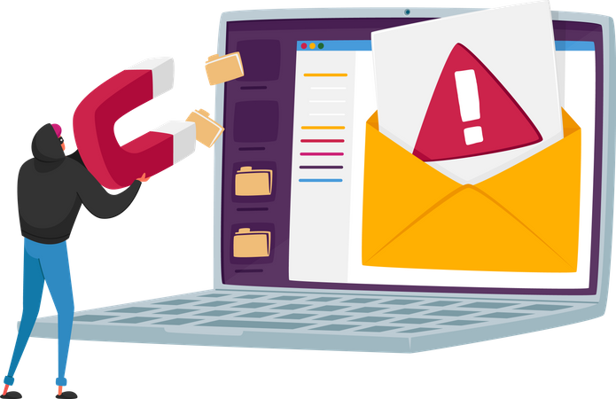 Phishing de dados  Ilustração