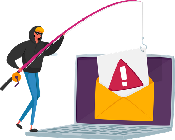 Phishing de e-mail  Ilustração