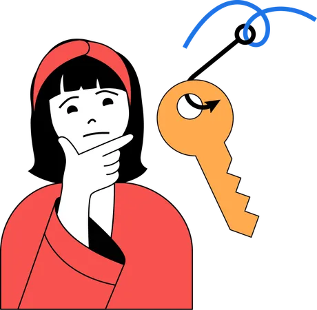 Phishing encrypt key  Illustration